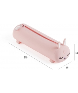 Pencil Case Mr Back 2 Fun Silicone Keep Calm Bunny Round 19358
