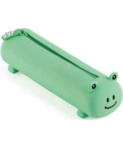 Pencil Case Mr Back 2 Fun Silicone Keep Calm Froggy Round 19357