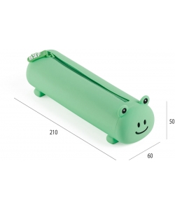 Pencil Case Mr Back 2 Fun Silicone Keep Calm Froggy Round 19357