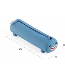 Pencil Case Mr Back 2 Fun Silicone Keep Calm Shark Round 19356