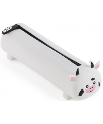 Pencil Case Mr Back 2 Fun Silicone Keep Calm Cow Round 19355