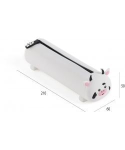 Pencil Case Mr Back 2 Fun Silicone Keep Calm Cow Round 19355