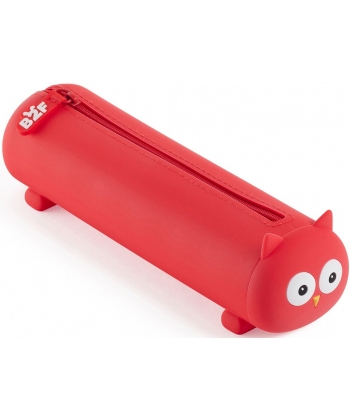 Pencil Case Mr Back 2 Fun Silicone Keep Calm Owl Round 19354