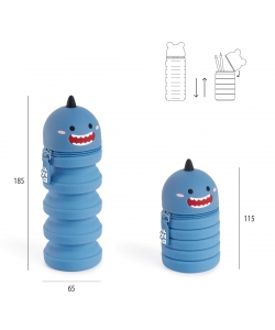 Pencil Case Mr Back 2 Fun Silicone Growing Pets Shark 19352