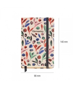 Notebook Mr Leaves In The Wind 90X140 Plain 100Sh W/Elastic Garden Memories 8255