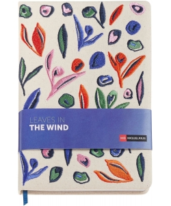 Notebook Mr Leaves In The Wind A5 Dotted 80Sh 80G Beige Fabric Coated 8253