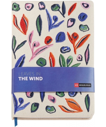 Notebook Mr Leaves In The Wind A5 Dotted 80Sh 80G Beige Fabric Coated 8253