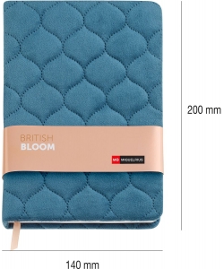 Notebook Mr British Bloom A5 Dotted 80Sh 70G Velvet Blue 8238