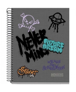 Notebook Mr Graffitti A5 Ruled 4Sub 120Sh 70G 4323