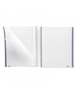 Notebook Mr Messages A6 Ruled 1Sub 100Sh 90G Pp Spiral Purple 4280