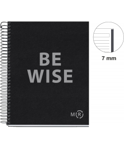 Notebook Mr Be Eco A5 Ruled 1Sub 80Sh 90G Pp Spiral Anthracite 46909
