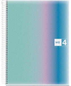 Notebook Mr Aurora A5 Ruled 4Sub 120Sh 70G Pp Spiral Santorini 4251