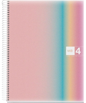 Notebook Mr Aurora A5 Ruled 4Sub 120Sh 70G Pp Spiral West Bay 4250