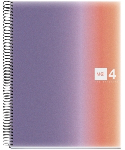 Notebook Mr Aurora A5 Ruled 4Sub 120Sh 70G Pp Spiral Provence 4252