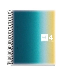 Notebook Mr Aurora A5 Ruled 4Sub 120Sh 70G Pp Spiral Iceland 4253