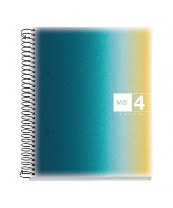 Notebook Mr Aurora A5 Ruled 4Sub 120Sh 70G Pp Spiral Iceland 4253