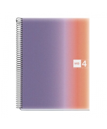 Notebook Mr Aurora A4 Ruled 4Sub 120Sh 70G Pp Spiral Provence 4260