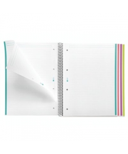 Notebook Mr Aurora A4 Ruled 4Sub 120Sh 70G Pp Spiral Provence 4260