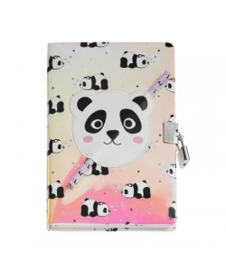 Notebook Mr Back 2 Fun Holographic Panda W/Lock 7584