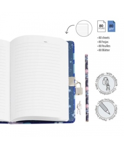 Notebook Mr Back 2 Fun Holographic Panda W/Lock 7584