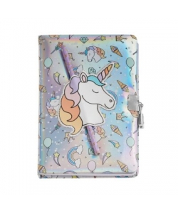 Notebook Mr Back 2 Fun Holographic Unicorn W/Lock 7582
