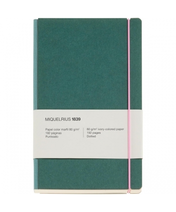 Notebook Mr 1839 Collection 130X210 Dotted W/Elastic Green Retro 8274