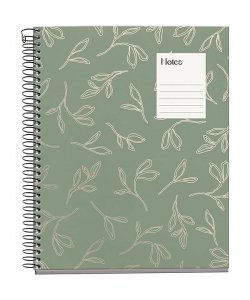 Notebook Mr Leaves In The Wind A5 Ruled 4Sub 100Sh 70G Spiral 4056