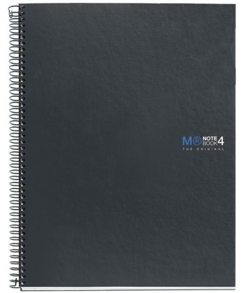 Notebook Mr Graphite A4 Plain 4Sub 160Sh Spiral 2108