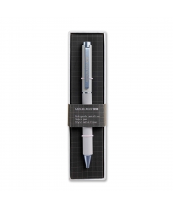 Pen Ballpoint Mr Back 2 Basics 1.0Mm Retractable Metallic Grey 11974