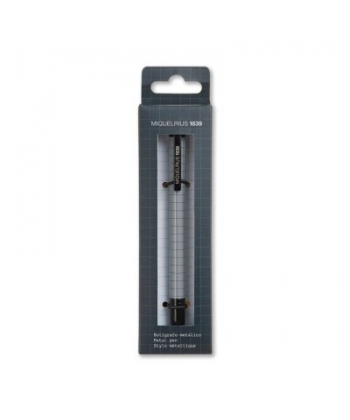 Pen Ballpoint Mr Back 2 Basics 1.0Mm Retractable Metallic Black 11973