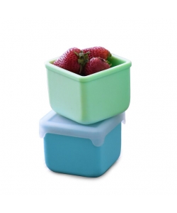 LUNCH BOX MELII SILICONE SNACK CONTAINER 2 PCS 236 ML BLUE/MINT 23310