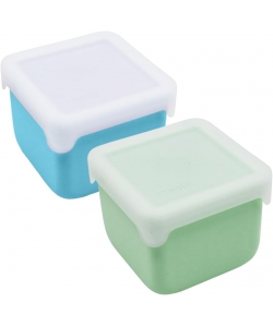 LUNCH BOX MELII SILICONE SNACK CONTAINER 2 PCS 236 ML BLUE/MINT 23310