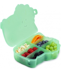 SNACKLE BOX MELII ANIMAL COMP. REMOVABLE 1115 ML DINO GREEN 23500