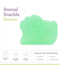 SNACKLE BOX MELII ANIMAL COMP. REMOVABLE 1115 ML DINO GREEN 23500