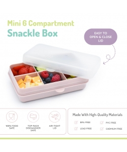 SNACKLE BOX MELII MINI 6 COMP. REMOVABLE 684 ML PINK 19260