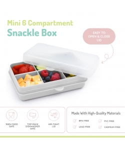 SNACKLE BOX MELII MINI 6 COMP. REMOVABLE 684 ML GREY 19262