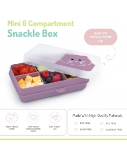 SNACKLE BOX MELII MINI 6 COMP. REMOVABLE 684 ML CAT PURPLE 19271