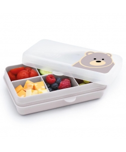 SNACKLE BOX MELII MINI 6 COMP. REMOVABLE 684 ML BEAR BEIGE 19275