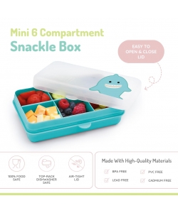 SNACKLE BOX MELII MINI 6 COMP. REMOVABLE 684 ML SHARK BLUE 19274