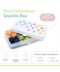 SNACKLE BOX MELII MINI 6 COMP. REMOVABLE 684 ML GUMMY WHITE 19281