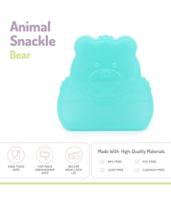 SNACKLE BOX MELII ANIMAL COMP. REMOVABLE 1070 ML BEAR BLUE 23550