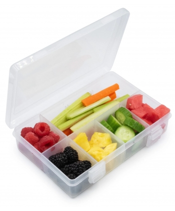 SNACKLE BOX MELII 8 COMP. REMOVABLE 804 ML CLEAR 23400
