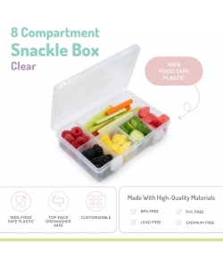 SNACKLE BOX MELII 8 COMP. REMOVABLE 804 ML CLEAR 23400