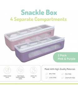 SNACKLE BOX MELII 4 COMP. INDIVIDUAL 472 ML PINK/PURPLE 22405