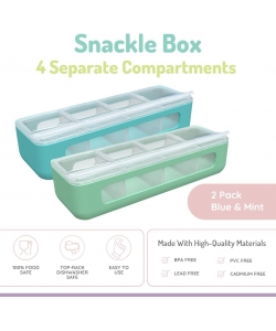 SNACKLE BOX MELII 4 COMP. INDIVIDUAL 472 ML BLUE/MINT 22415