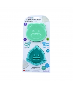 Melii 3-in-1 Animal Sandwich Cutters BEAR/SHARK