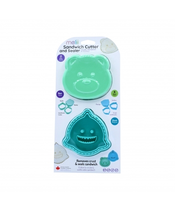 Melii 3-in-1 Animal Sandwich Cutters BEAR/SHARK