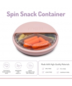 SPIN SNACK CONTAINER MELII 3 COMP. 354 ML PINK/GREY 18600
