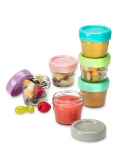 GLASS CONTAINER MELII POD 6 PCS 118 ML EACH MULTICOLOR 16600