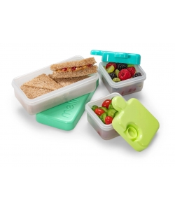 LUNCH BOX MELII BENTO PUZZLE 3 PCS 850 ML LIME/MINT/BLUE 15150